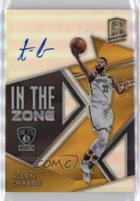 2018-19 Panini Spectra In the Zone Gold Prizm /10 Allen Crabbe #IZ-ACB Auto