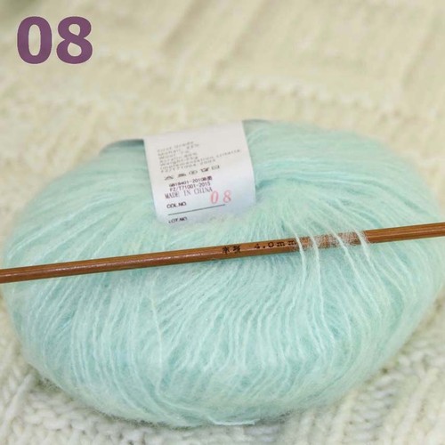 Sale New 8BallsX25g Luxury Soft Mohair Warm Wrap Shawl Hand Knit Crochet Yarn 08 - Picture 22 of 23