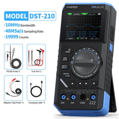 FNIRSI DST-210 3-IN-1 Digital Oscilloscope Multimeter Signal Generator AC/DC US