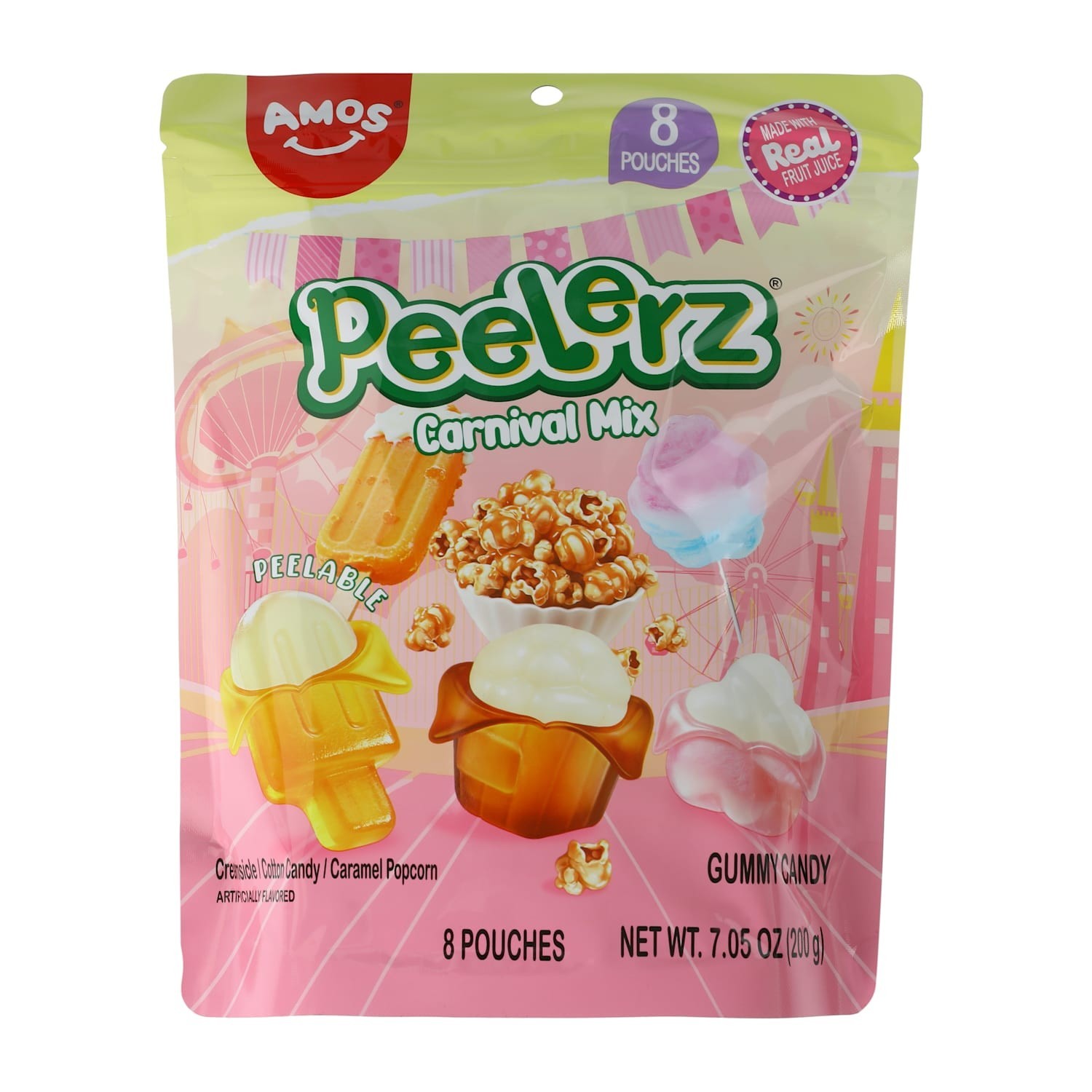 Caramelo mezcla de carnaval gomoso AMOS Peelerz 7 oz - TikTok viral - Tendencia - LIMITADO