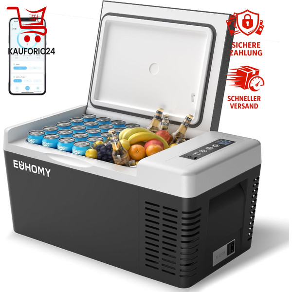 KüHlbox Kompressor 18L Tragbarer KüHlschrank -20℃ Bis 20℃ 12/24V Dc FüR Camping-image