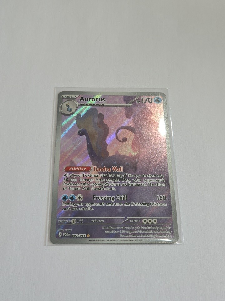 Pokémon TCG Aurorus 092/088 Full Art Illustration Rare Holo Perfect Order NM