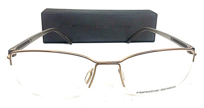 PORSCHE DESIGN P 8244 B Semi-Rimless 54mm Silver Men's Eyeglasses Frame Italy