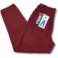 Vintage 90s Gitano High Waist Mom Jeans Size 14 Burgundy Deadstock NWT