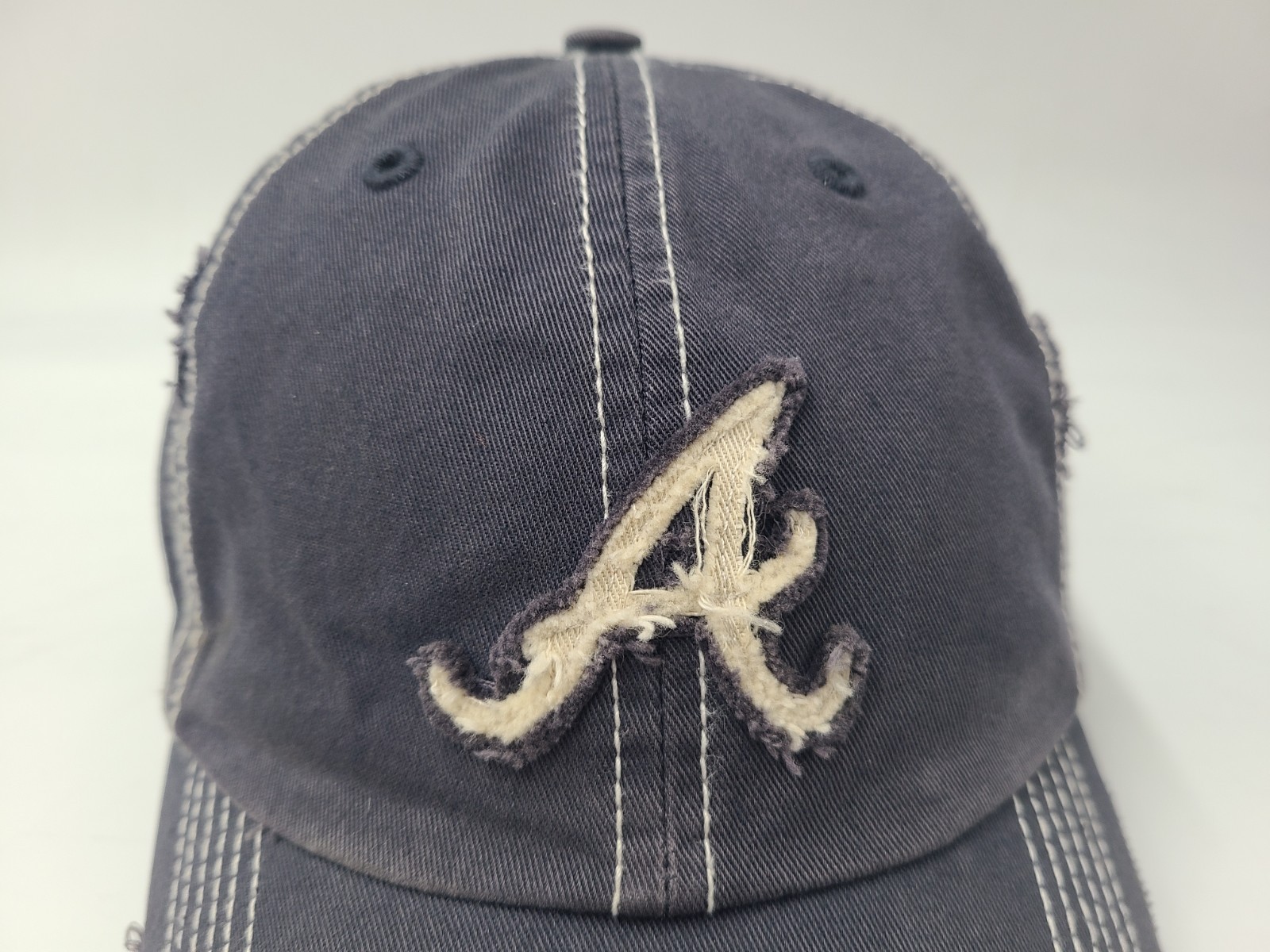 Atlanta Braves Twins Enterprise Franchise Distressed Perfect Fitted M Hat Cap