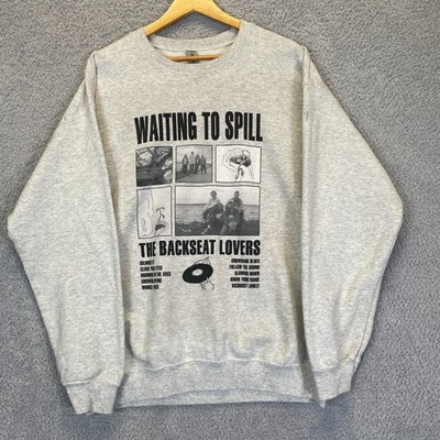 The Backseat Lovers Band Sweatshirt Size Large Waiting to Spill Gray Long Sleeve