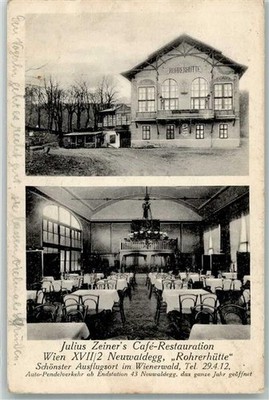 13567254 - Wien Cafe Zeiner Rohrerhuette Neuwaldegg Hernals 1925 Gebrauchsspuren