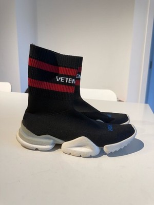 Vetements x Reebok Sock Pump High Top Sneakers Black Red Size 9
