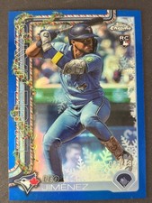 2025 Topps Holiday - Leo Jimenez #HC57 - Blue Chrome Refractor /199 - Blue Jays