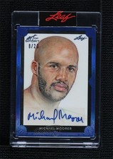 2021 Leaf Art of Sport Navy Holofoil 8/20 Michael Moorer #BA-MM2 Auto 4f5