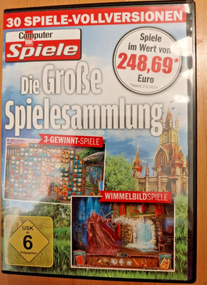 CD-ROM für PC, 30 Spiele Sammlung auf Einem Disk