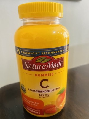 Nature Made Extra Strength Vitamin C Gummies, 500mg 180 Count Exp 10/2027