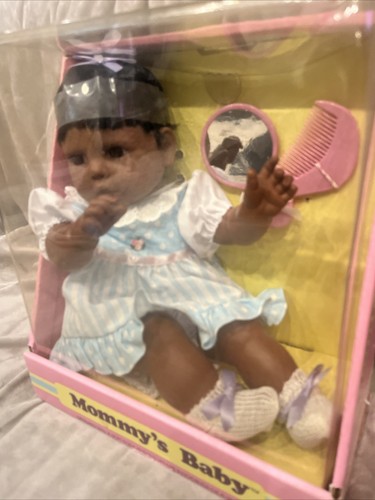 New In Box! Vintage 1988 20” Mommy's Baby Girl Doll African American Blue Dress - Bild 16 von 16