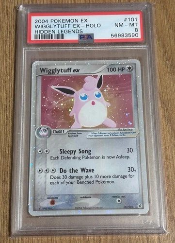 Pokémon Wigglytuff ex 101/101 - EX Hidden Legends Holo ex 2004 - PSA 8 NM-MT