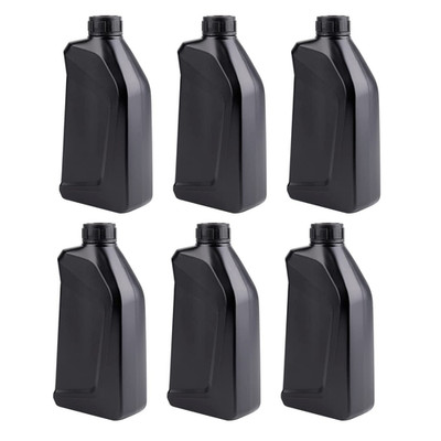 6 Pack Plastic Engine Oil Jugs with Lid, 34 Oz Motor Oil Bottle Storage Containe
