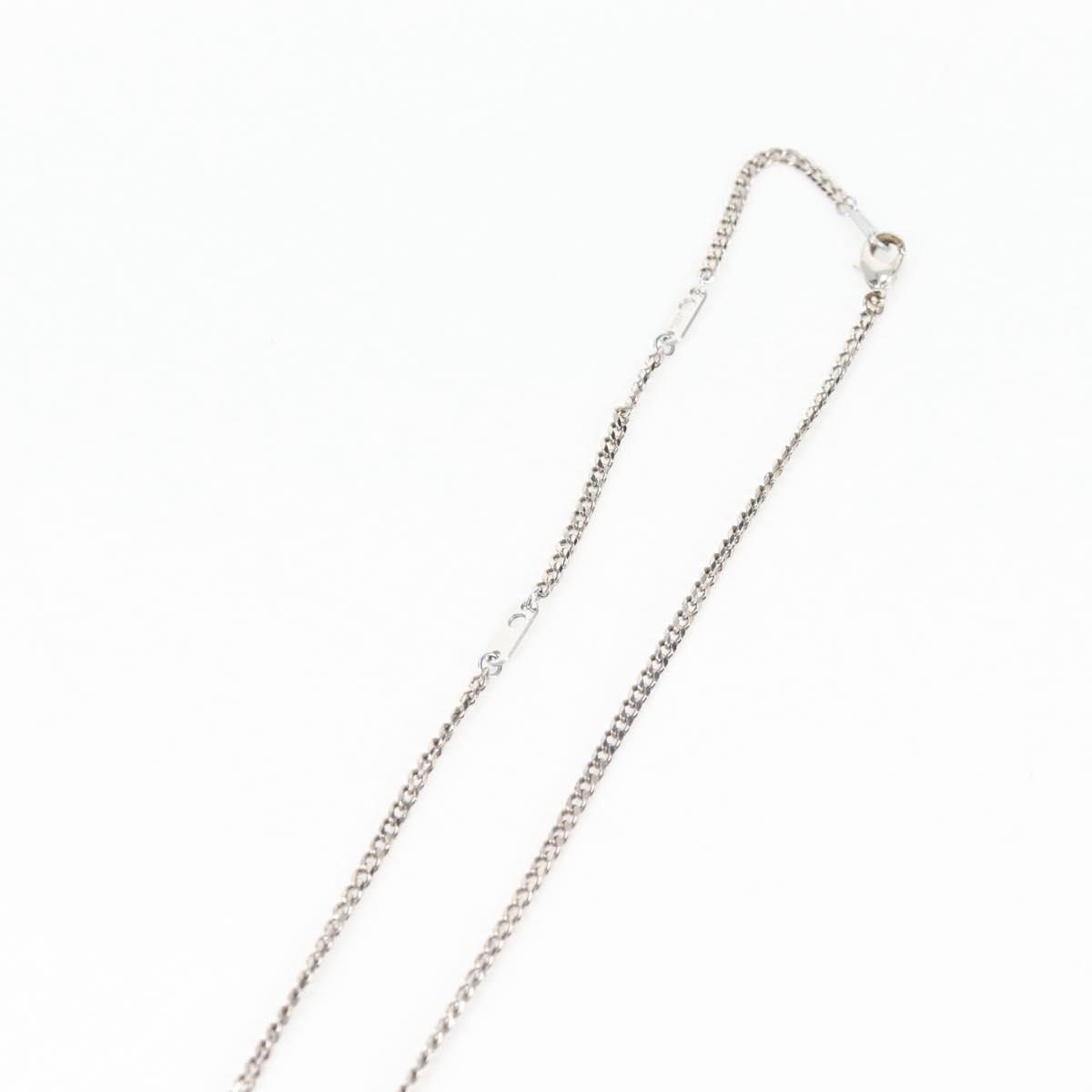 LOUIS VUITTON Chain LV Printed Initials Necklace Silver M01507 LV