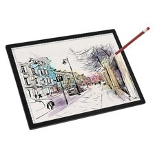 A3 LED Tracing Pad 6-Brightness Settings Rechargeable 0.44in Slim Design Black