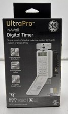 Electric UltraPro in-Wall Digital Timer Indoor and Outdoor White  Almond 53222