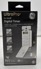 Electric UltraPro in-Wall Digital Timer Indoor and Outdoor White & Almond 53222