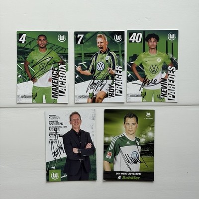VfL Wolfsburg Original Signiert Autogrammkarten AK Konvolut Lot Lacroix Präger