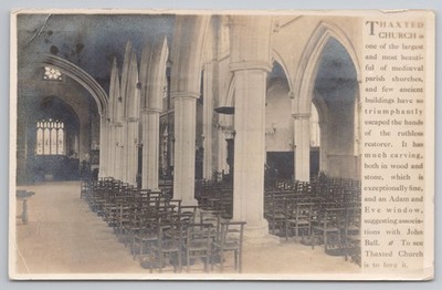 RPPC Thaxted Kirche Innenraum Essex Kirche Verlag Co Topographie Religion