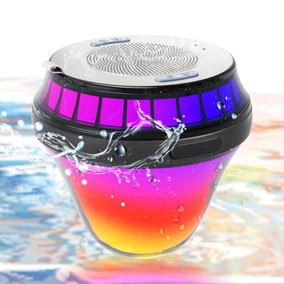 EMPERSTAR Floating Speaker for Pool with Colorful Lights, IPX7 Waterproof Flo...