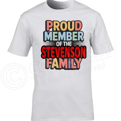 STEVENS Proud Member Family Herren T-Shirt Geburtstag Wiedersehen Geschenk Weihnachten