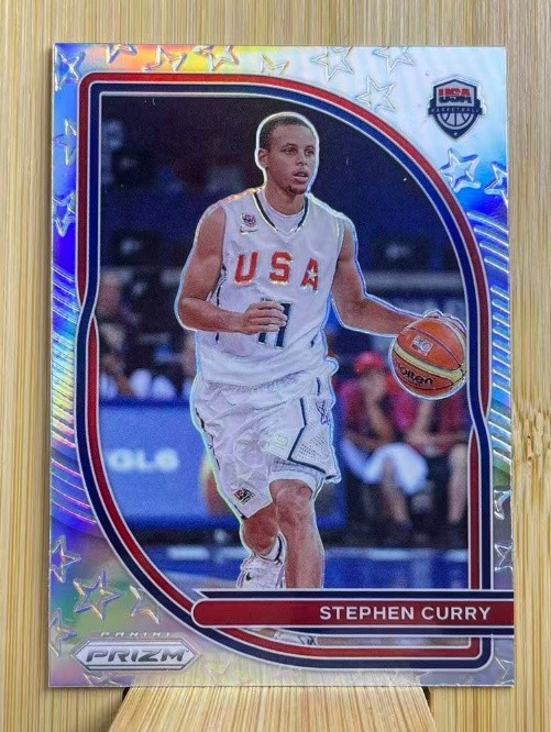Stephen Curry 2020-21 Panini Prizm USA Silver #10