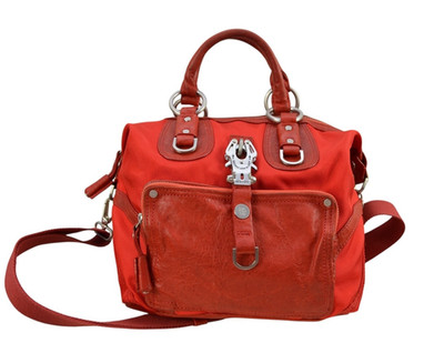 Vintage George Gina & Lucy GGL Nylon Leather Crossbody Handbag Bag Red Original