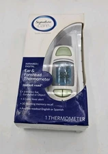 Signature Care Ear & Forehead Thermometer Instant Read Digital