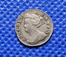 1706 Maundy Penny Queen Anne British Silver Coin 1d