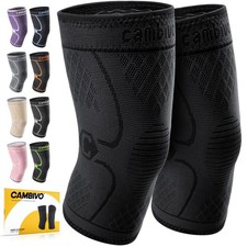 2 Pack Knee Braces for Knee Pain, Knee Compression Sleeve for Men and Women, ...