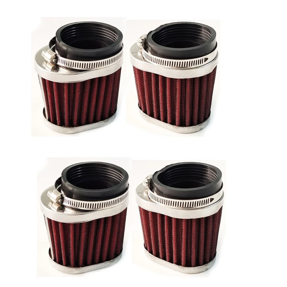 Filtro de admisión de aire para carburador de motocicleta 4 piezas limpiador de tubos de motor alto flujo 55 mm Foto 3 de 4