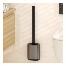 Toilet Brush and Holder Set - Wall Mounted Bathroom Scrub Brush, Toilet Bowl ...