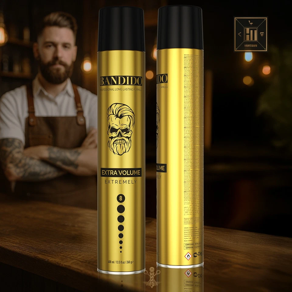 BANDIDO - Hair Spray Extra Volume Gold 400 ml – Volumen, Halt & Glanz - Bild 2 von 3