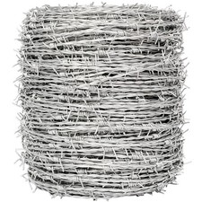 YXJSTO Real Barbed Wire, 1320FT, 4 Point Wire 1320FT - 400M, Silver