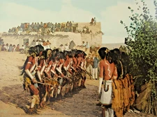 Native American Priests Hopi Snake Dance Photochrom Detroit Photographic Co.
