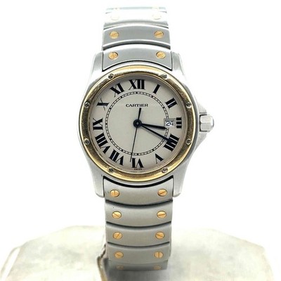 Cartier Cougar Quartz 32mm 18k Yellow Gold/Stainless Steel Ladies Watch W20036R3
