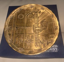 WENDELL AUGUST FORGE CHRISTMAS PLATE LIMITED EDITION BRONZE 2007