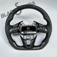 For 2013-2016 Mazda 6 2 Axela CX-5 CX-3 MX5 Carbon Fiber Leather Steering Wheel