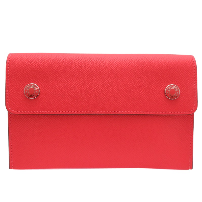 HERMES W Engraved 2024 Nap To Go Shoulder Bag Veau Epsom Orange Field 82713