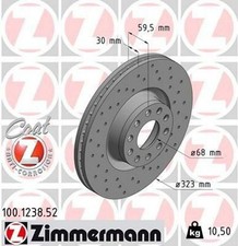 2x ZIMMERMANN Sport Coat Z Disque de frein Avant pour AUDI A8 D2 (4D2, 4D8)