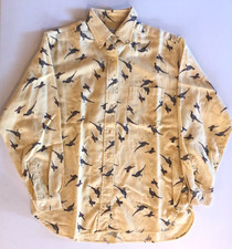 Vintage Burberry Wool ButtonUp Shirt Mens Size 42 Quail AOP Made in France 2000s