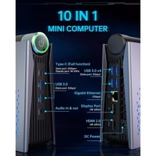 Ryzen Mini PC, AMD Ryzen 7 5875U up to 4.5Ghz WiFi6/BT5.2 4K UHD/RGB Lights