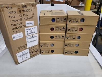 Kingroon PETG 3d Printer Filament 1.75mm 10 Pack Multi Color