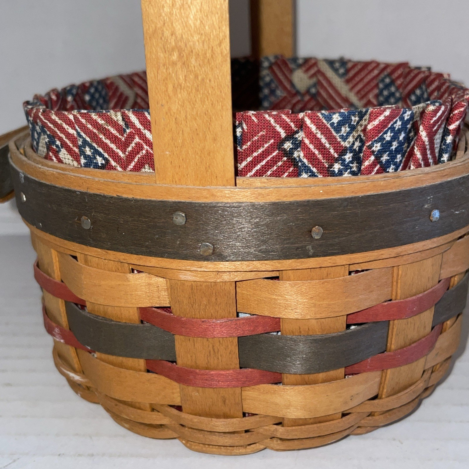 Longaberger 1997 Inaugural Basket with Patriotic Liner