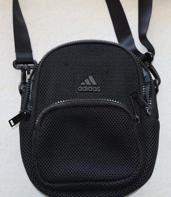 Adidas Mesh Mini Travel Backpack Festival Crossbody Adjustable Bag Black 