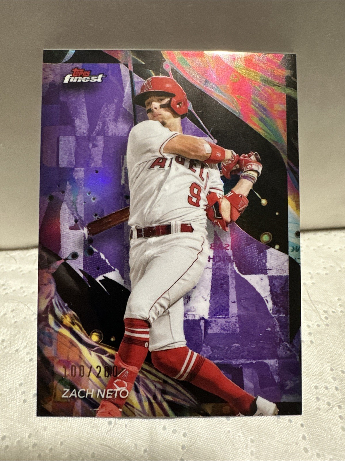 2024 Topps Finest - Uncommon Zach Neto #137 Purple Refractor 100/200 Angels