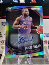 2024-25 Prizm Black Jamal Shead Rookie Auto Silver #210 Raptors RC