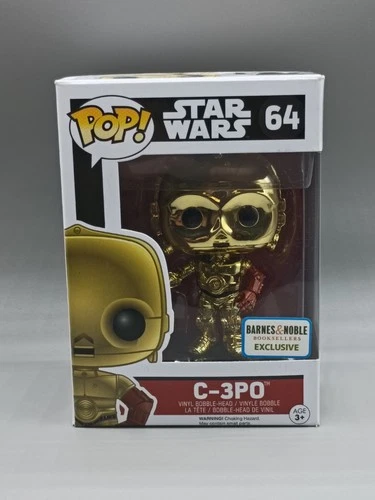 Funko Pop Star Wars #64 C-3PO (Chrome) Barnes and Noble Exclusive - New/Unopened
